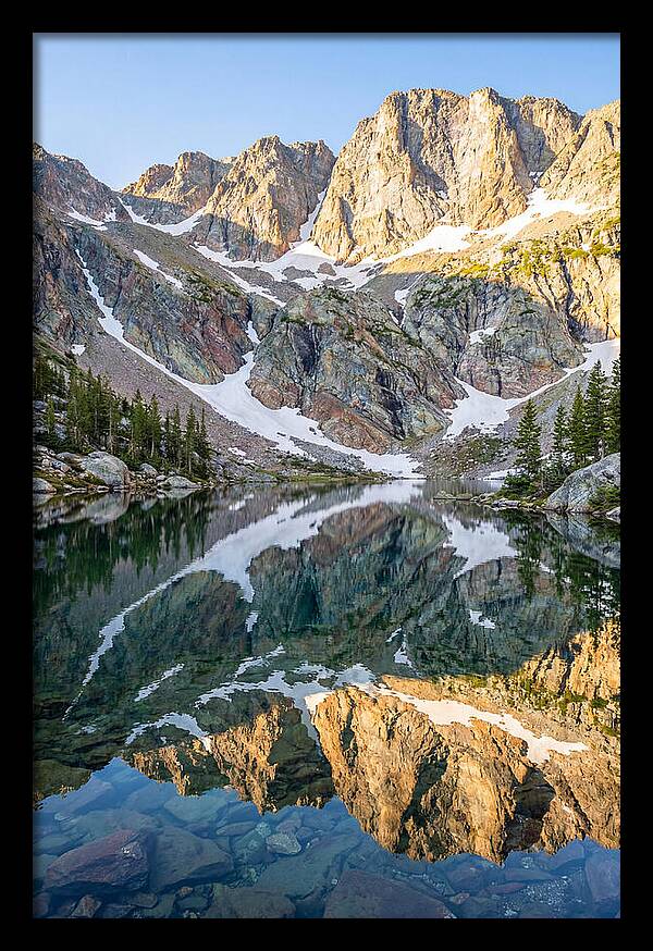 Steep Cliffs Above Mountain Lake