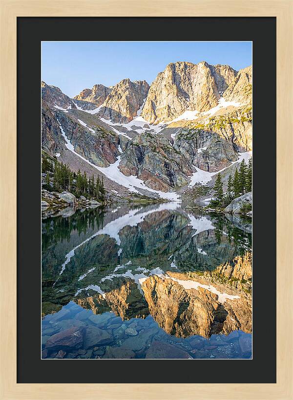 Steep Cliffs Above Mountain Lake