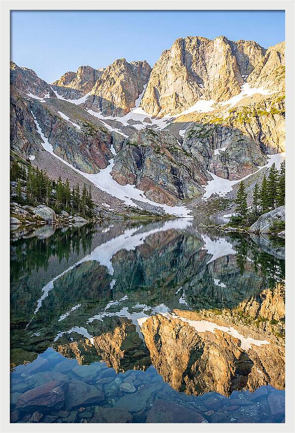 Steep Cliffs Above Mountain Lake