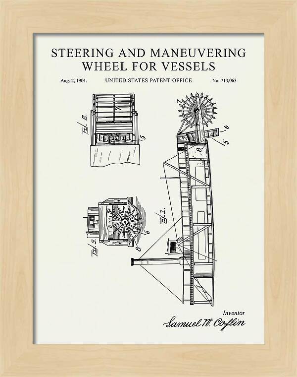 Steering And Maneuvering Wheel For Vessels Minimalist Patent Us713063a