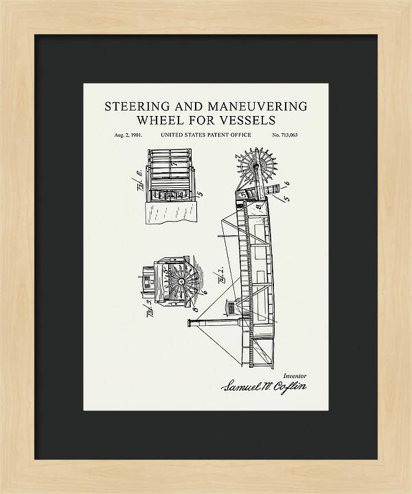 Steering And Maneuvering Wheel For Vessels Minimalist Patent Us713063a