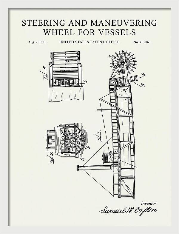 Steering And Maneuvering Wheel For Vessels Minimalist Patent Us713063a