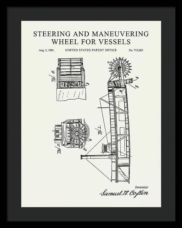 Steering And Maneuvering Wheel For Vessels Minimalist Patent Us713063a