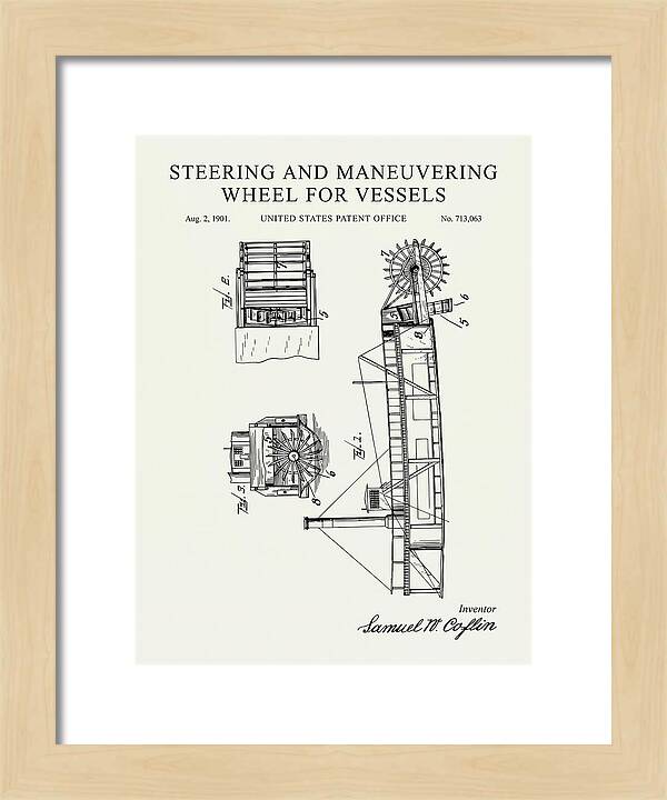 Steering And Maneuvering Wheel For Vessels Minimalist Patent Us713063a