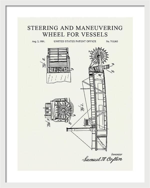 Steering And Maneuvering Wheel For Vessels Minimalist Patent Us713063a
