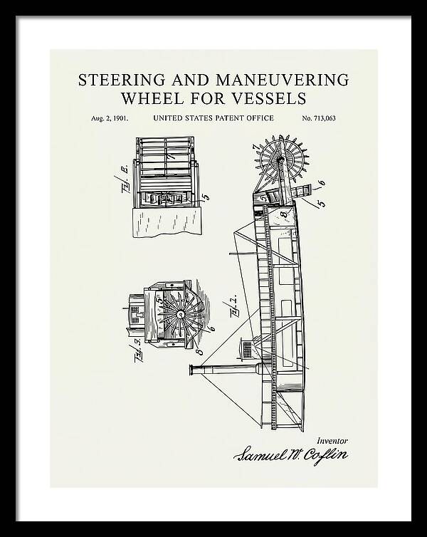 Steering And Maneuvering Wheel For Vessels Minimalist Patent Us713063a