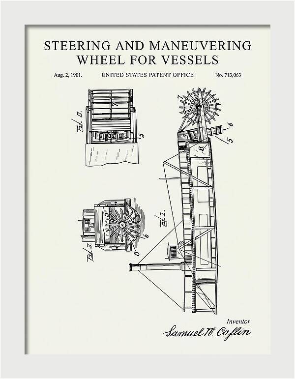 Steering And Maneuvering Wheel For Vessels Minimalist Patent Us713063a