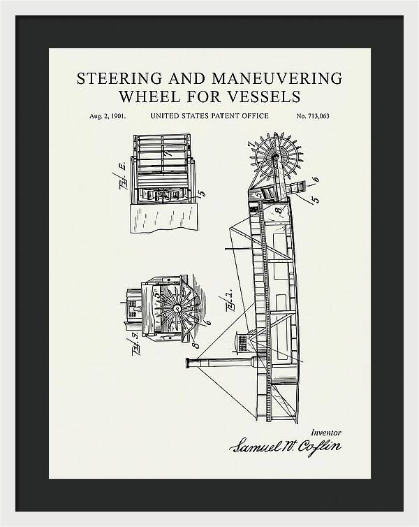 Steering And Maneuvering Wheel For Vessels Minimalist Patent Us713063a
