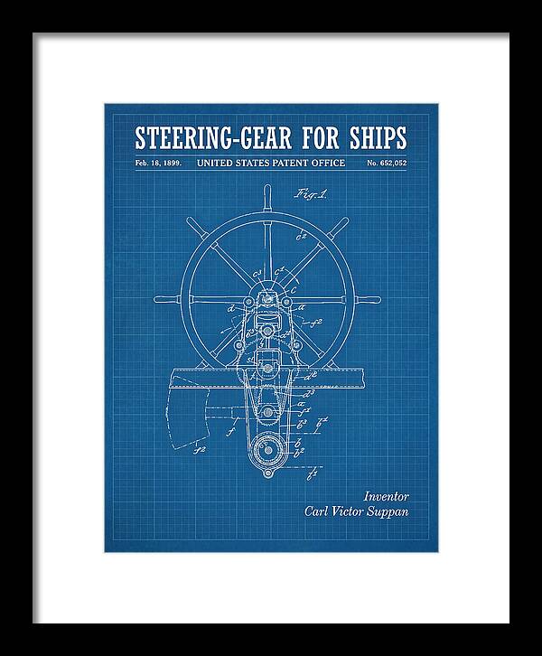 Steering Gear For Ships Blueprint Patent Us652052