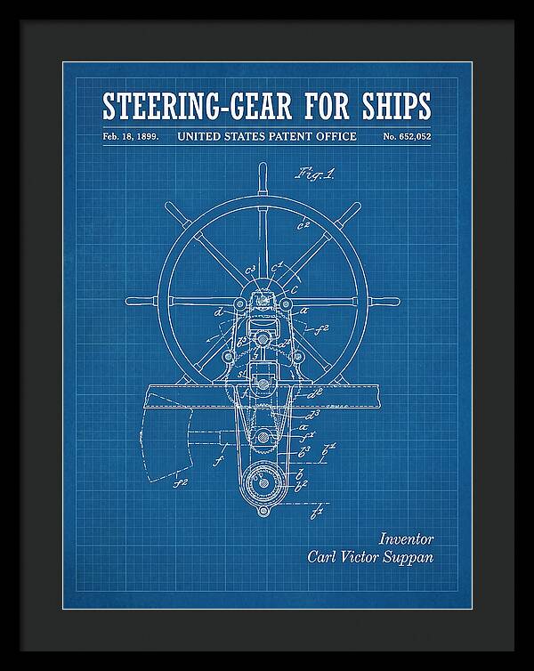 Steering Gear For Ships Blueprint Patent Us652052