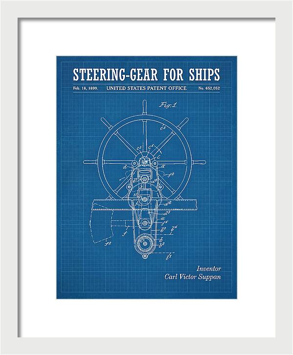 Steering Gear For Ships Blueprint Patent Us652052