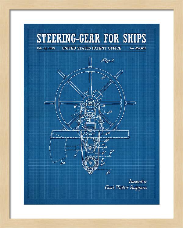Steering Gear For Ships Blueprint Patent Us652052