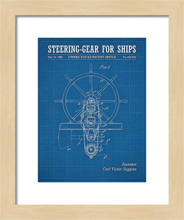 Steering Gear For Ships Blueprint Patent Us652052