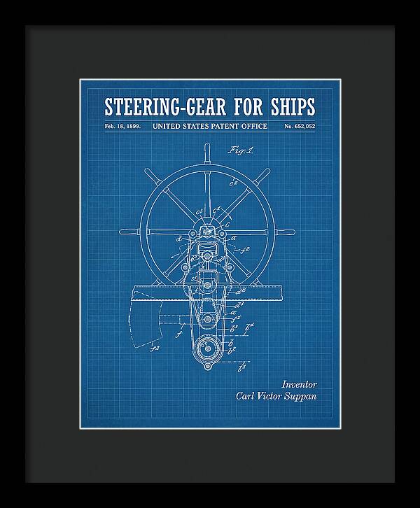 Steering Gear For Ships Blueprint Patent Us652052