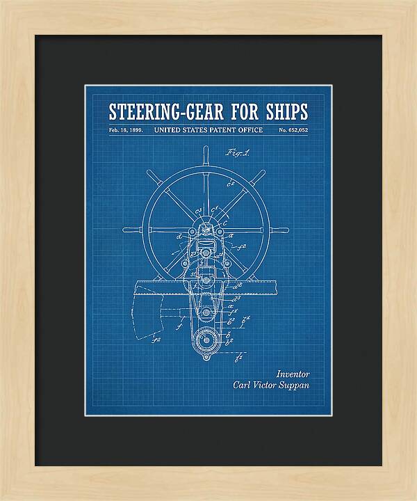 Steering Gear For Ships Blueprint Patent Us652052