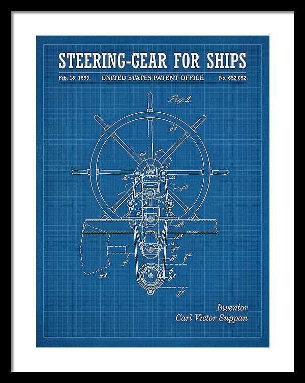 Steering Gear For Ships Blueprint Patent Us652052