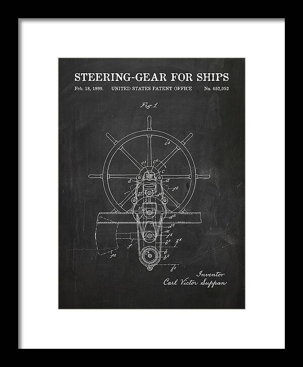 Steering Gear For Ships Chalkboard Patent Us652052a