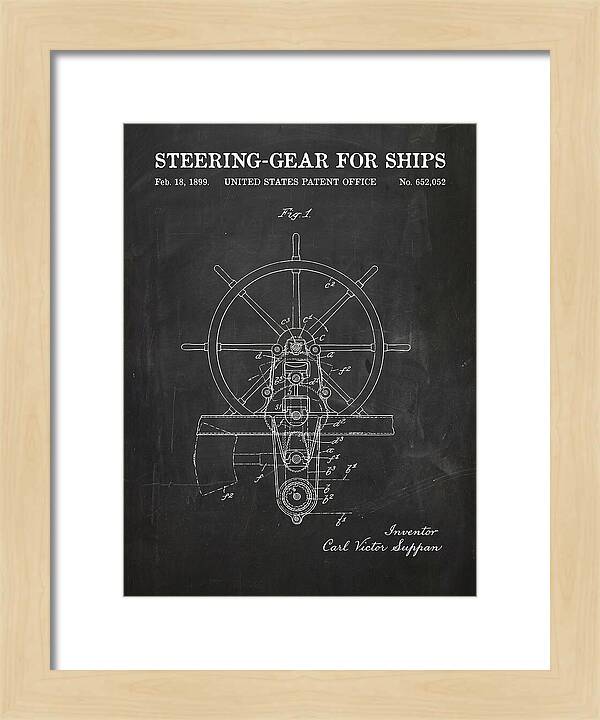 Steering Gear For Ships Chalkboard Patent Us652052a