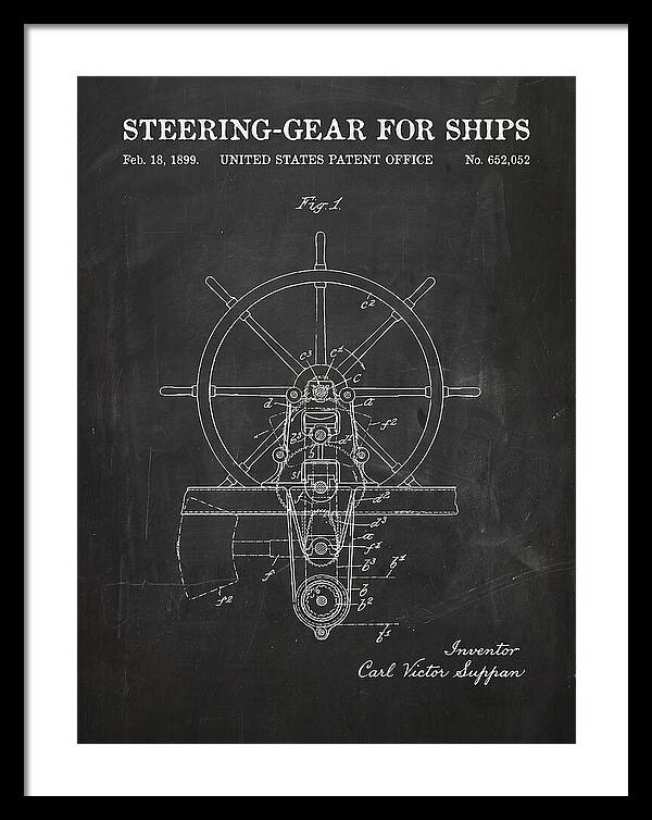 Steering Gear For Ships Chalkboard Patent Us652052a