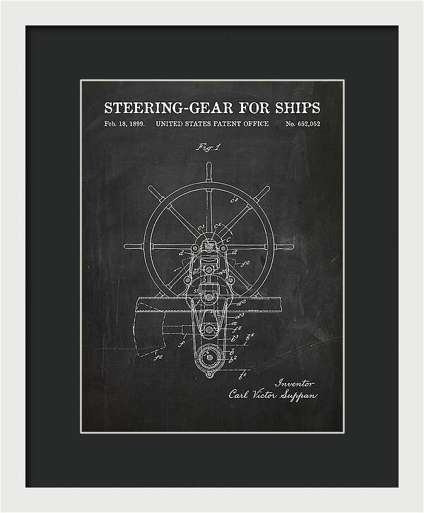 Steering Gear For Ships Chalkboard Patent Us652052a