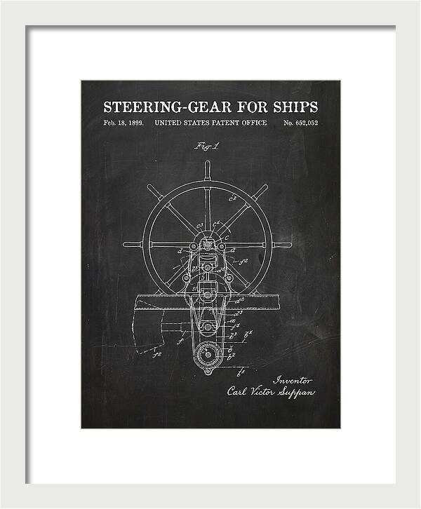 Steering Gear For Ships Chalkboard Patent Us652052a