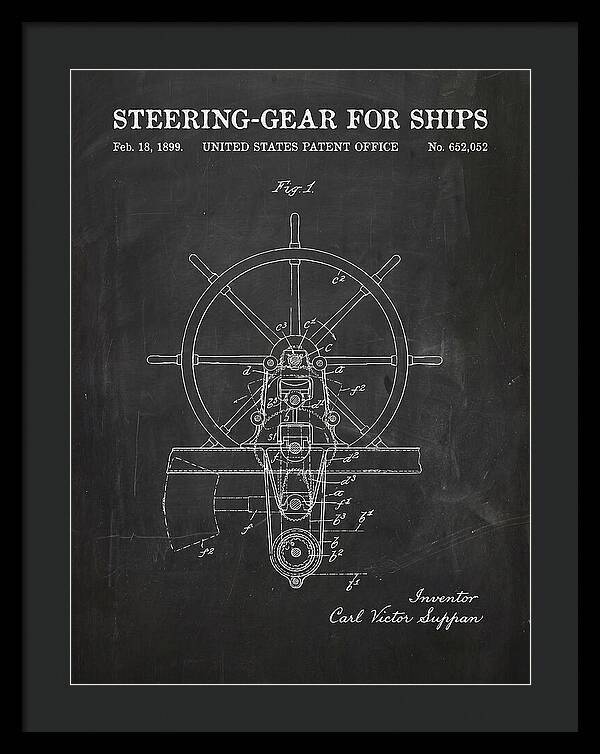 Steering Gear For Ships Chalkboard Patent Us652052a