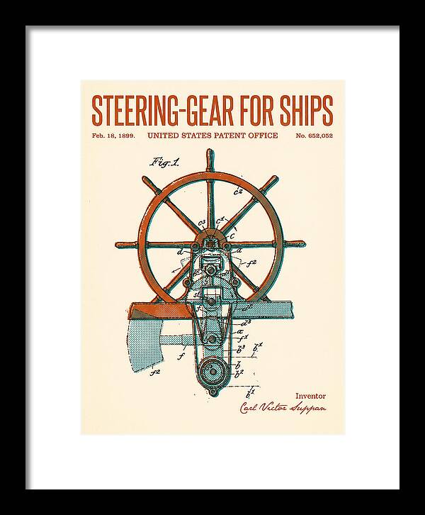 Steering Gear For Ships Retro Patent Us652052
