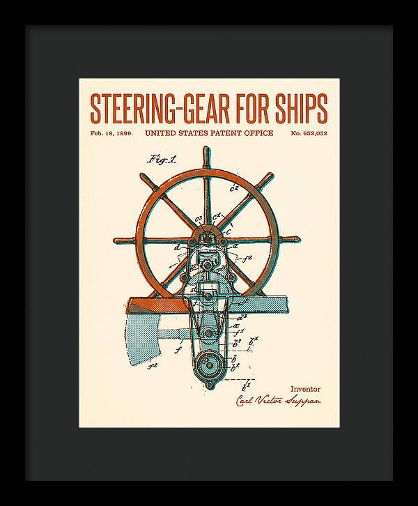 Steering Gear For Ships Retro Patent Us652052
