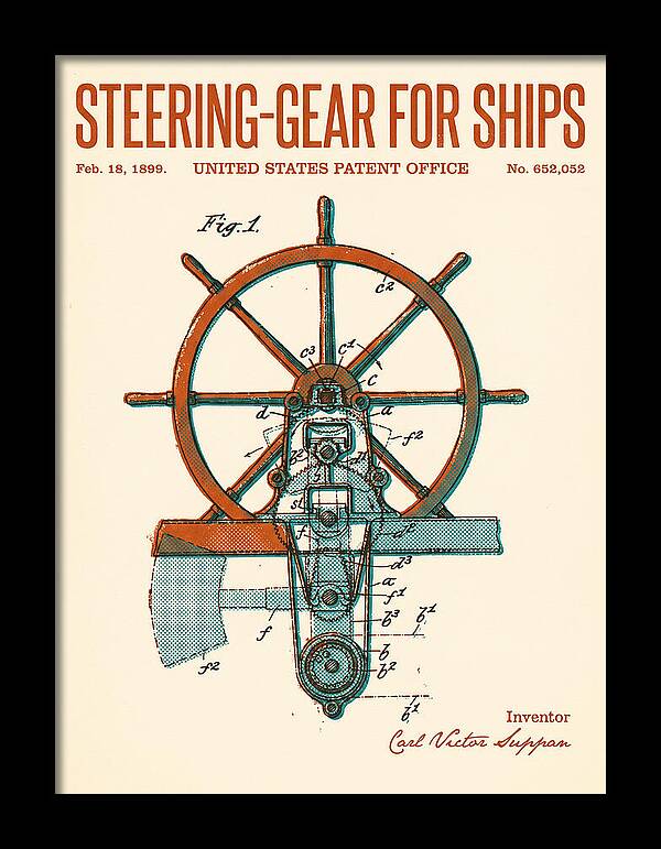Steering Gear For Ships Retro Patent Us652052