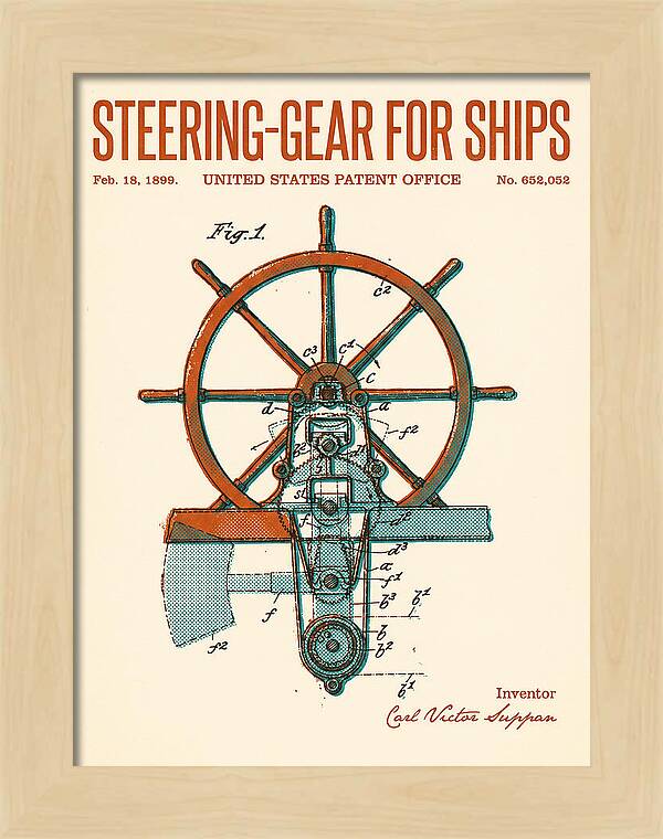 Steering Gear For Ships Retro Patent Us652052