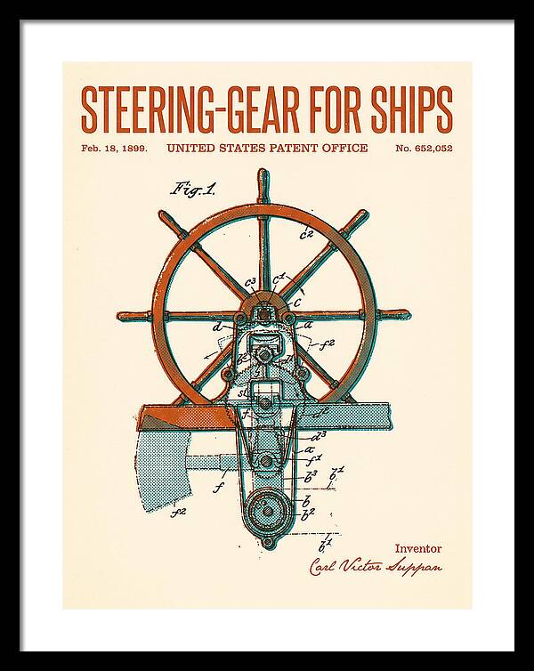 Steering Gear For Ships Retro Patent Us652052