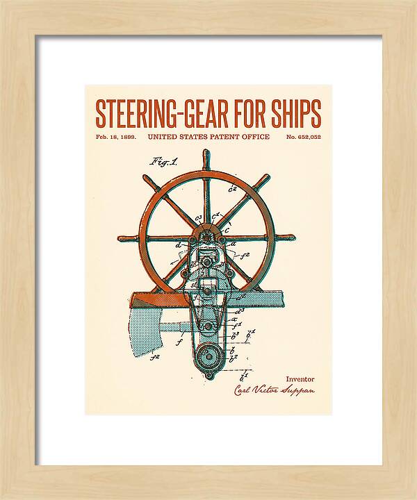 Steering Gear For Ships Retro Patent Us652052
