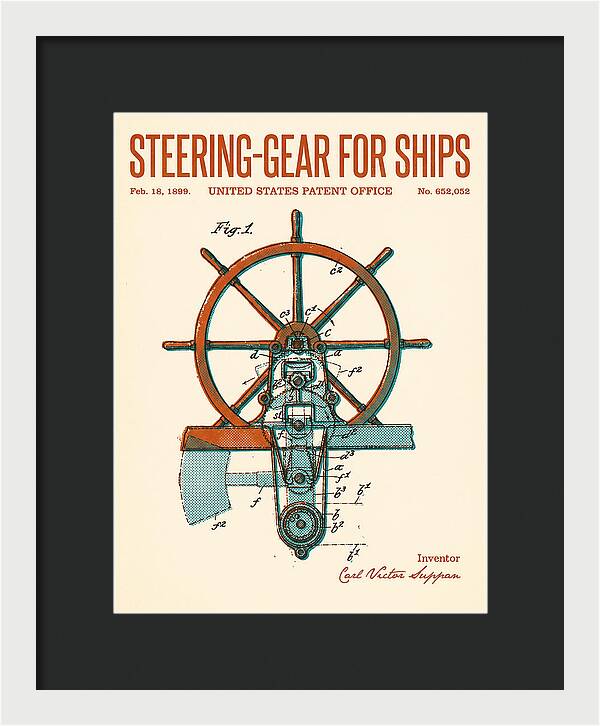 Steering Gear For Ships Retro Patent Us652052