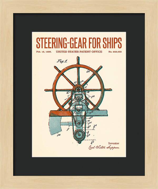 Steering Gear For Ships Retro Patent Us652052