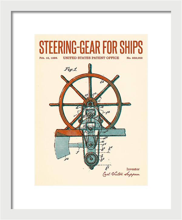 Steering Gear For Ships Retro Patent Us652052