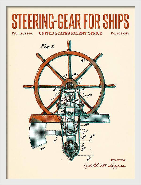 Steering Gear For Ships Retro Patent Us652052