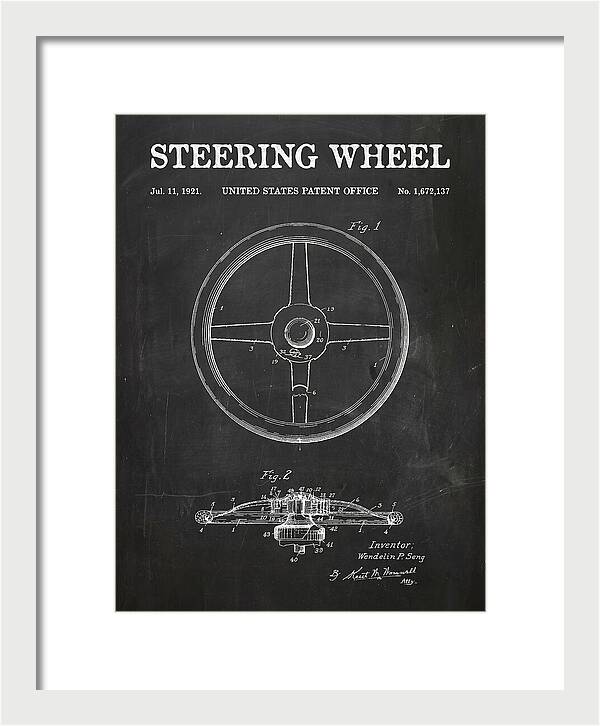 Steering Wheel Chalkboard Patent Us1672137a