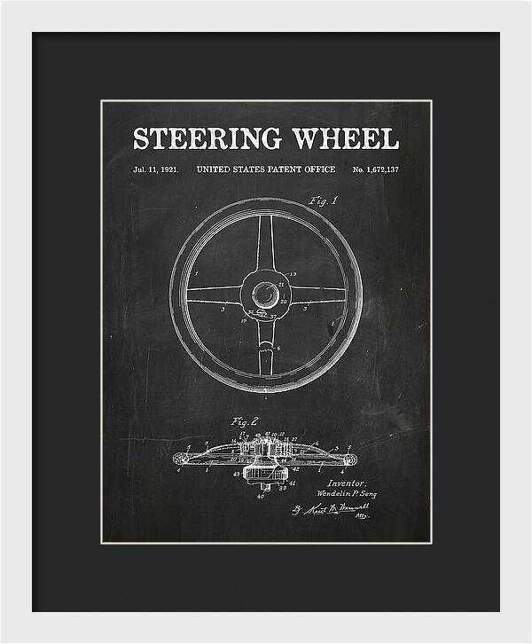 Steering Wheel Chalkboard Patent Us1672137a