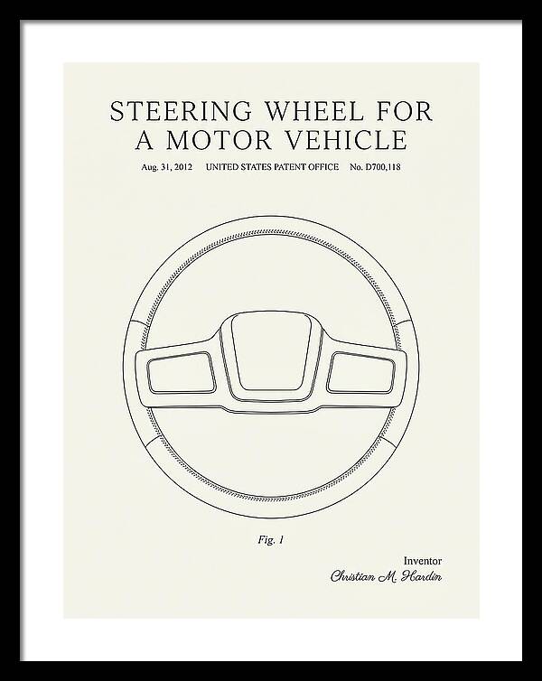 Steering Wheel For A Motor Vehicle Minimalist Patent Usd700118s1