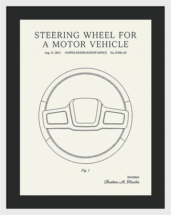 Steering Wheel For A Motor Vehicle Minimalist Patent Usd700118s1