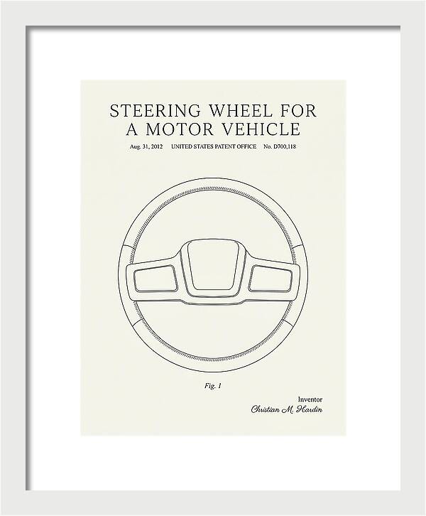 Steering Wheel For A Motor Vehicle Minimalist Patent Usd700118s1