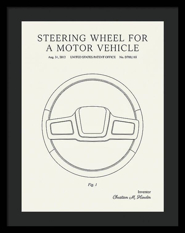 Steering Wheel For A Motor Vehicle Minimalist Patent Usd700118s1