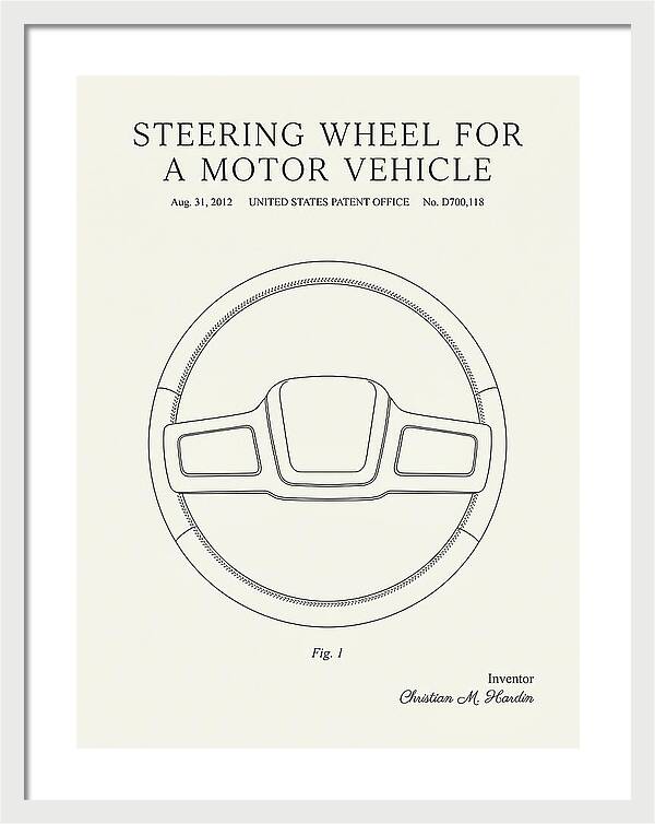 Steering Wheel For A Motor Vehicle Minimalist Patent Usd700118s1