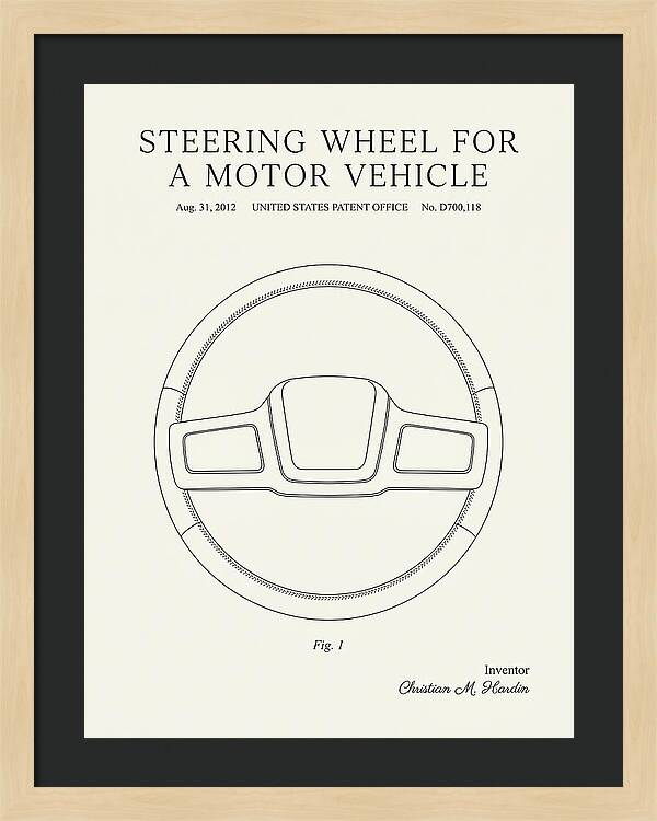 Steering Wheel For A Motor Vehicle Minimalist Patent Usd700118s1