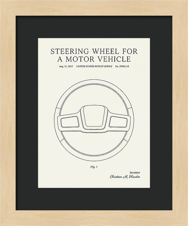 Steering Wheel For A Motor Vehicle Minimalist Patent Usd700118s1