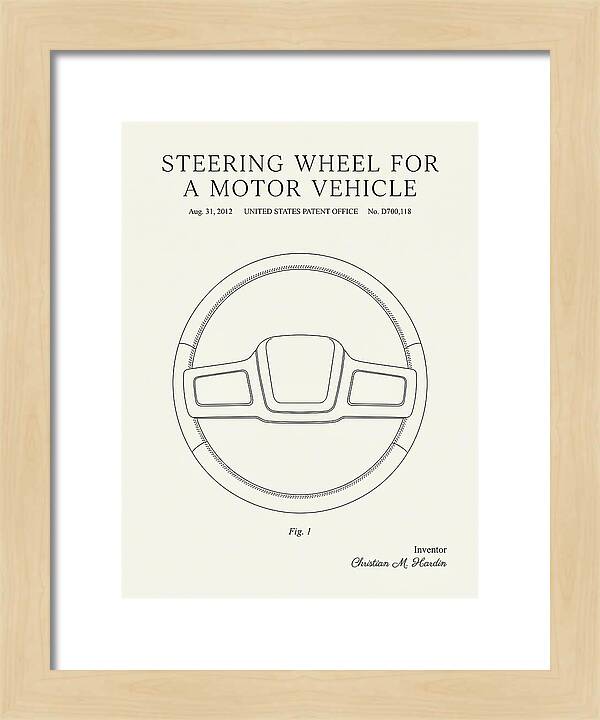 Steering Wheel For A Motor Vehicle Minimalist Patent Usd700118s1