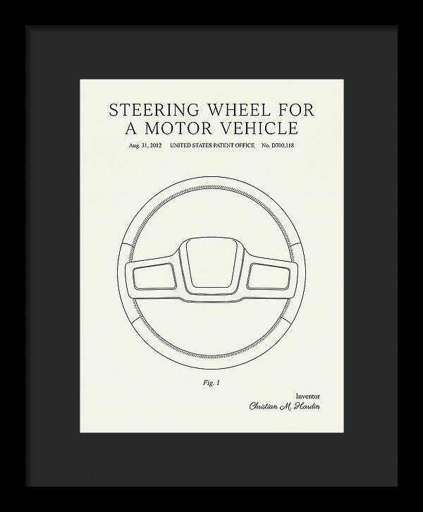 Steering Wheel For A Motor Vehicle Minimalist Patent Usd700118s1