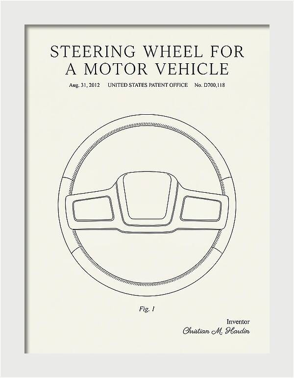 Steering Wheel For A Motor Vehicle Minimalist Patent Usd700118s1