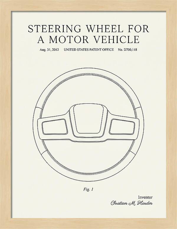Steering Wheel For A Motor Vehicle Minimalist Patent Usd700118s1