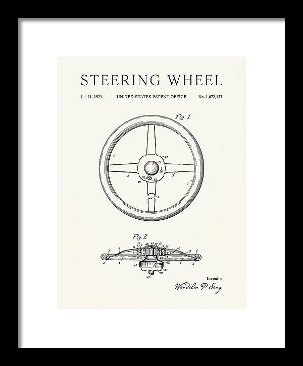Steering Wheel Minimalist Patent Us1672137a